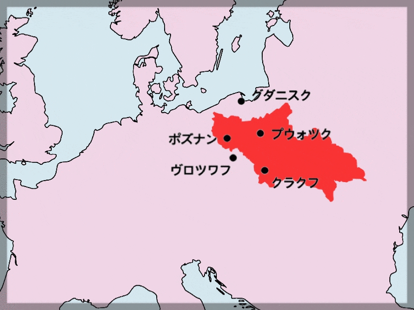 カジミエシュ3世の時代の領土