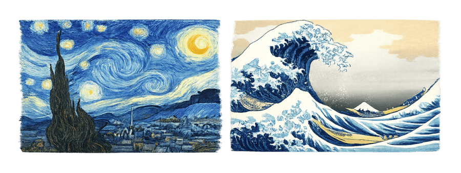 ゴッホの《星月夜》と葛飾北斎の《神奈川沖浪裏》