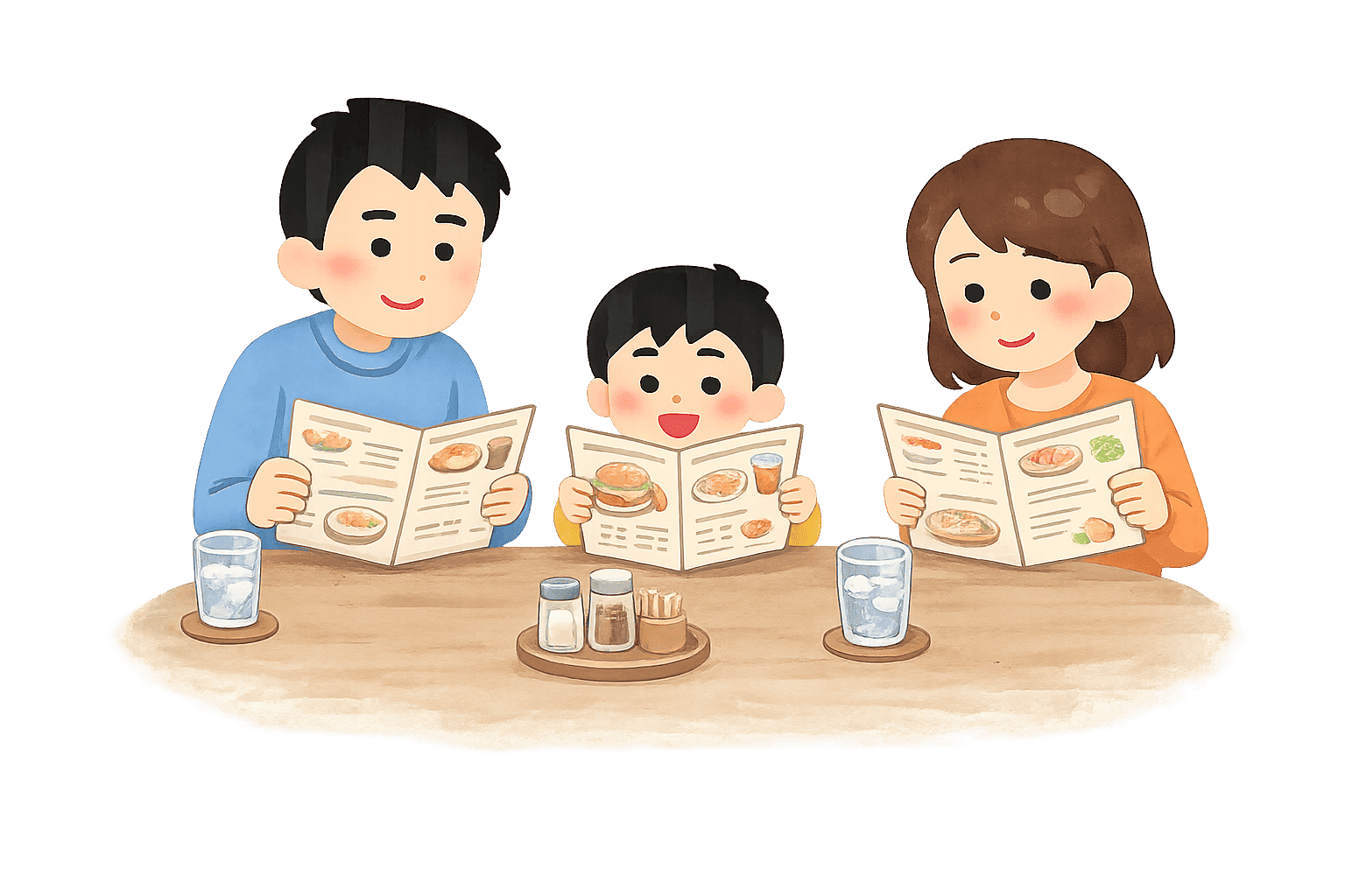 家族でレストラン