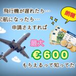 ヨーロッパの飛行機が遅延した時の補償