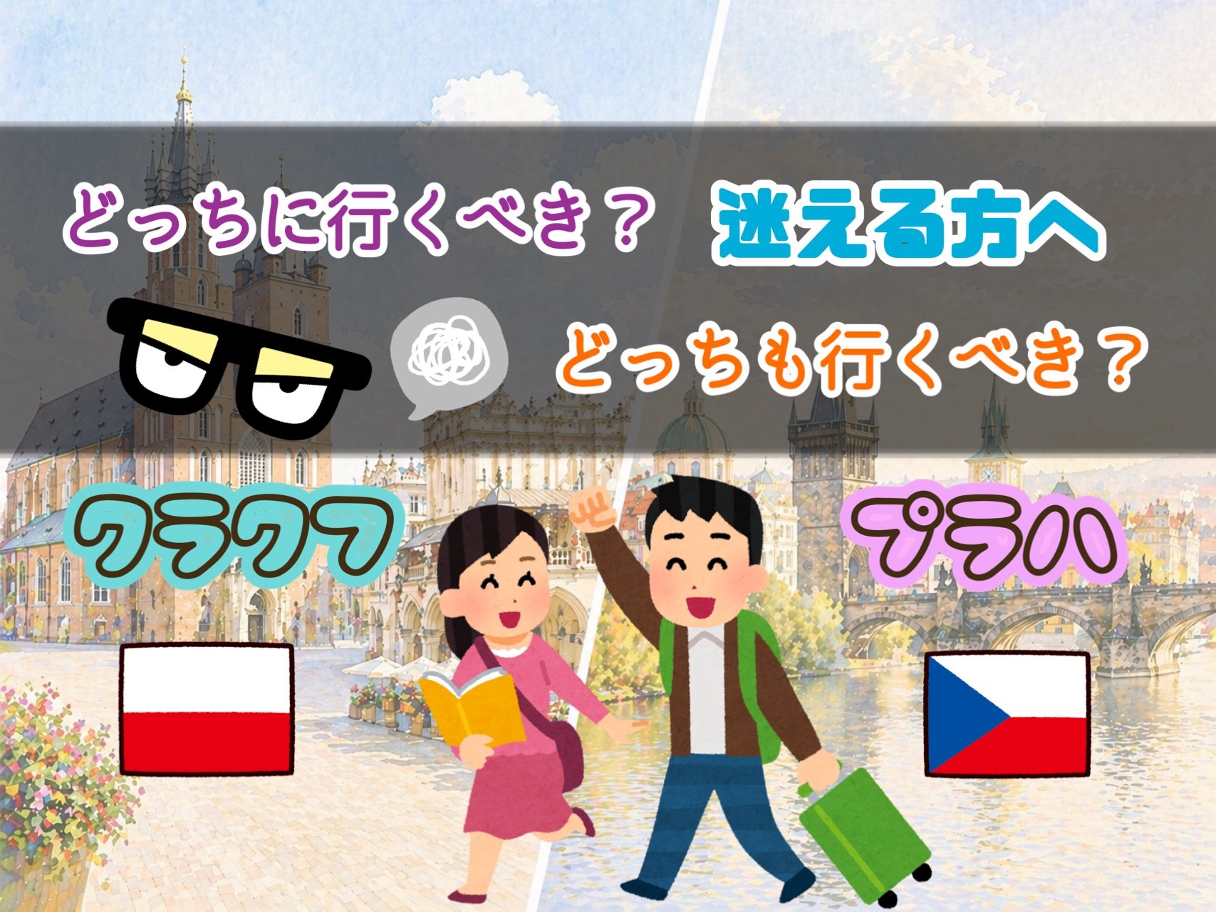 クラクフとプラハどっちに行くべき？両方もアリ！魅力の差、物価や治安を比較【意外と近い】